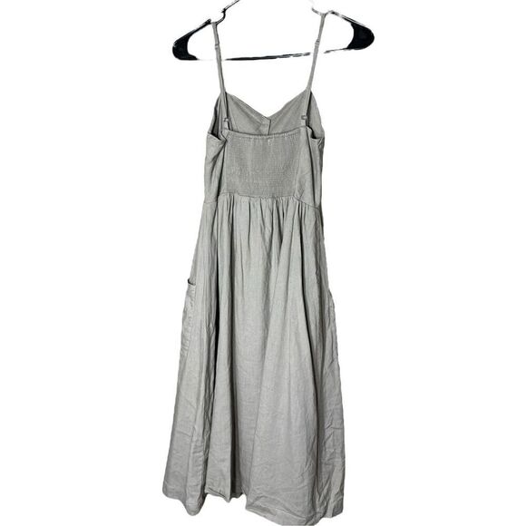 Mod Ref Linen Blend Midi Dress Size Small - Picture 5 of 10
